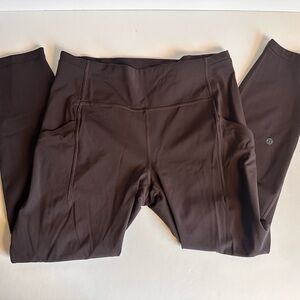 lululemon athletica Swift Speed 25” Leggings w/ Pockets in Sequoia. Size 12
